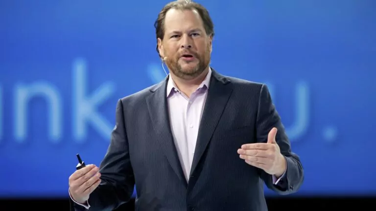 Salesforce CEO giving a presentation